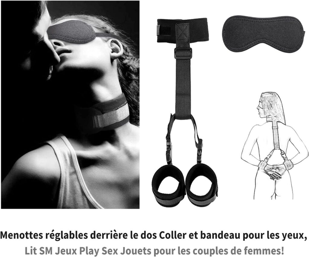 Bondage Sextoy Collier Set De Contrainte De Menottes Derriere Le Dos