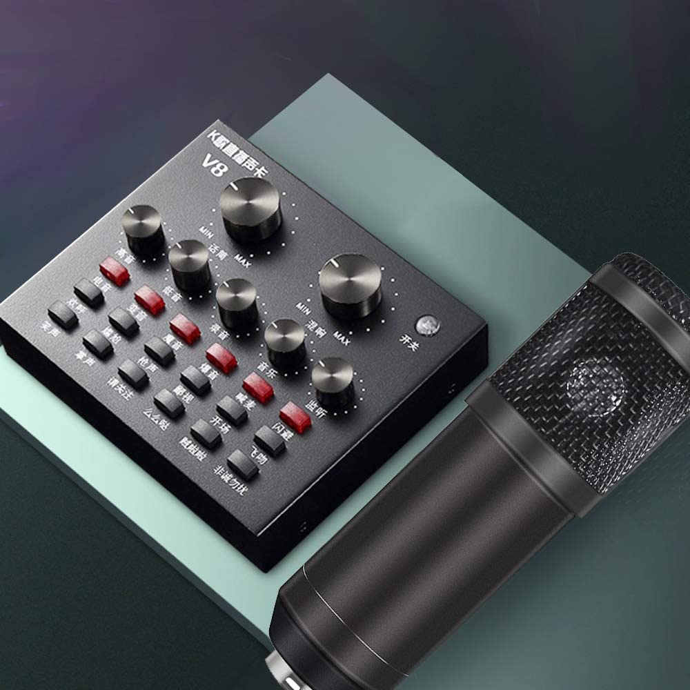 Table De Mixage Audio D'effet,BM-800 Microphone À Condensateur,DJ