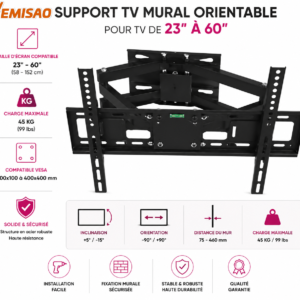 Support mural pivotant SH360P 23"-60"