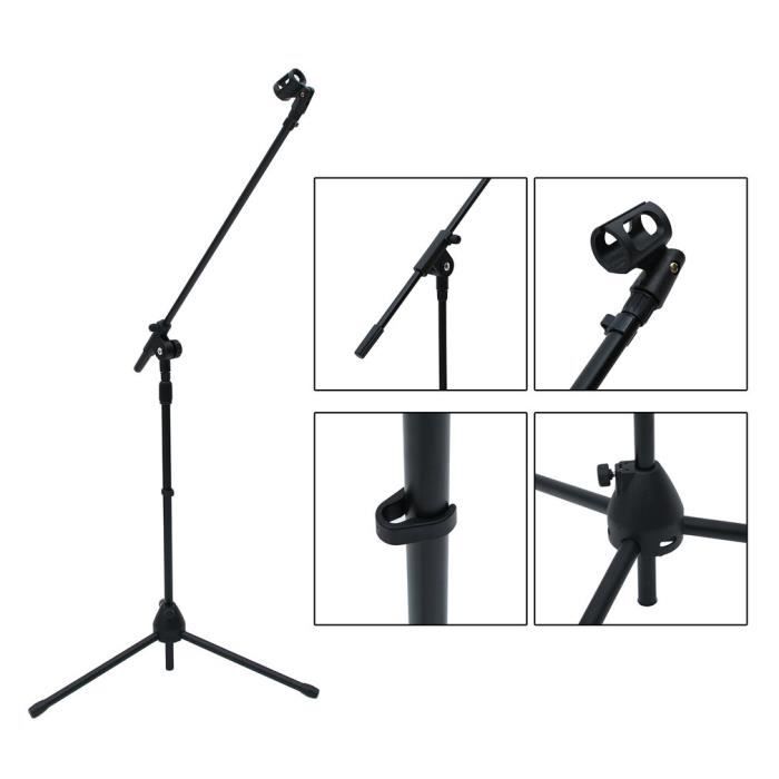 Support de microphone à perche trépied – Réglable en hauteur avec base en  métal – 3,3 – 5,6 pieds – VEMISAO – Vente du Matériel Informatique,  Smartphones et Accessoires d'Origine
