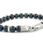 gourmette en acier inoxydable et perle