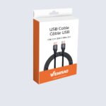 VEMISAO LC632C - Cordon de charge SUPER RAPIDE 65WATTS type c vers type c pour Android/ iphone / PC - 2mètre de long