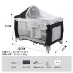 Lit de voyage multifontions pliable pour bebe solide avec moustiquaire et accessoires supplémentaires - 125*65*75CM ...