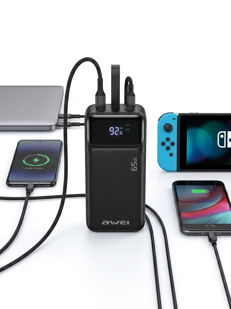 Powerbank AWEI PA-108 30.000mah-65watts – Image 2