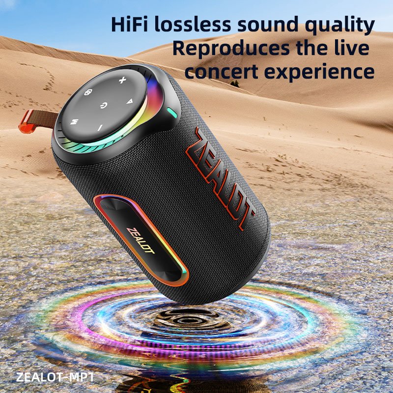 Zealot MP1 Portable Outdoor Bluetooth Speaker 60Watts IPX6 8000mAh – Image 6