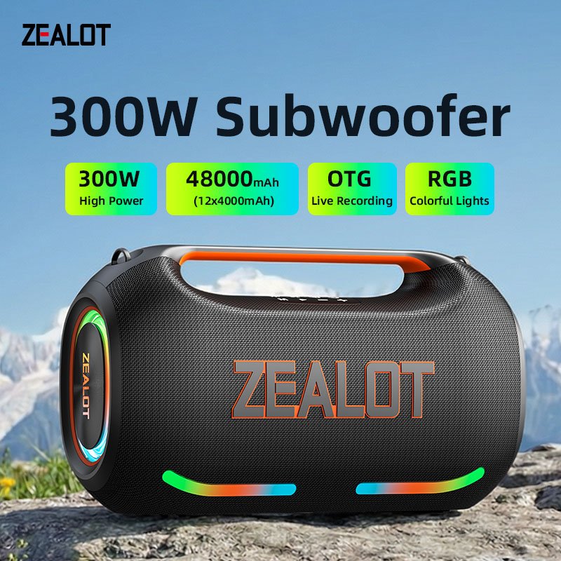 Enceinte Bluetooth Portable Ultra-Puissante ZEALOT ZE41 250W — Batterie 48000mAh Haute Autonomie, Éclairage RVB Dynamique & Étanchéité IPX6 – Image 2