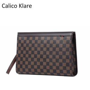 Pochette Business Homme a Carreaux Grande Capacité Calico Klare