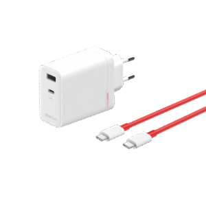 Chargeur rapide OnePlus SUPERVOOC 120 W, adaptateur secteur double port GAN avec câble de charge rapide USB-C, protocoles de charge PD et PPS 65 W