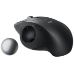 Logitech MX Ergo S souris trackball sans fil avancée, souris ergonomique sans fil rechargeable USB-C avec Bluetooth et dongle chiffré, 6 boutons programmables