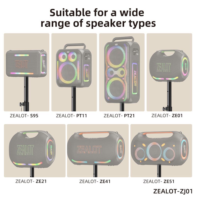 Zealot ZJ01- Trepied pour Enceinte Bluetooth Reglable et Robuste – Image 7
