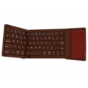 Clavier Sans fil Pliable B077T 2-en-1 Bluetooth+USB 2,4 GHz avec TouchPad Integre -Finition Exterieur,Rechargeable, Compatible PC,MAC, Android, IOS et Tablettes