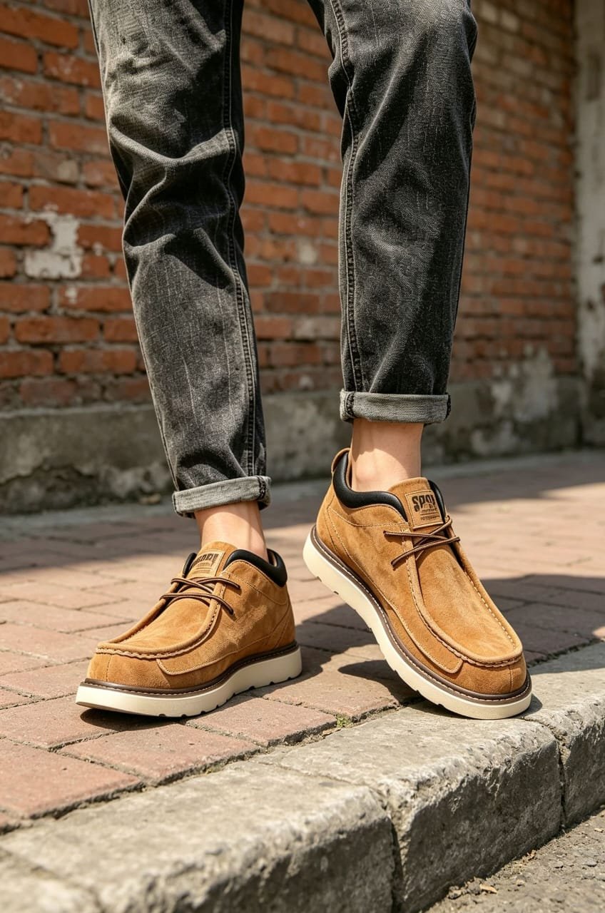 Chaussures montantes en daim – Homme – Image 3