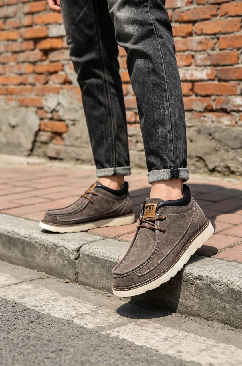 Chaussures montantes en daim – Homme – Image 4