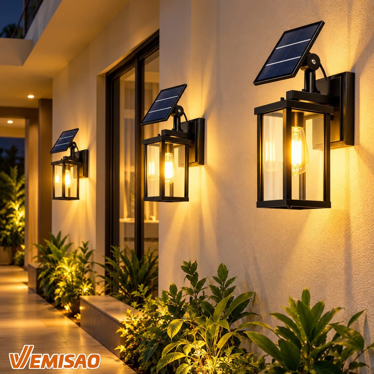 Applique Murale Extérieure Solaire LED Design Moderne – 37,5 cm – Image 2